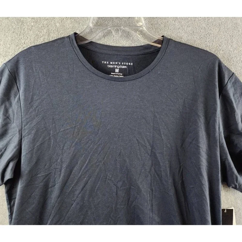 The Men's Store at Bloomingdale's Supima Cotton T-Shirt M True Navy Pullover - Picture 2 of 12